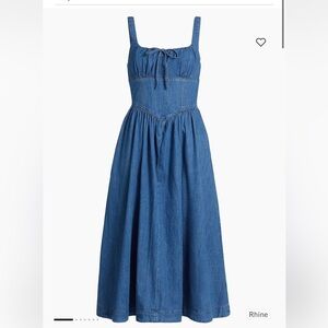 Reformation Denim Dress, Size 0, Worn Once/Like New
